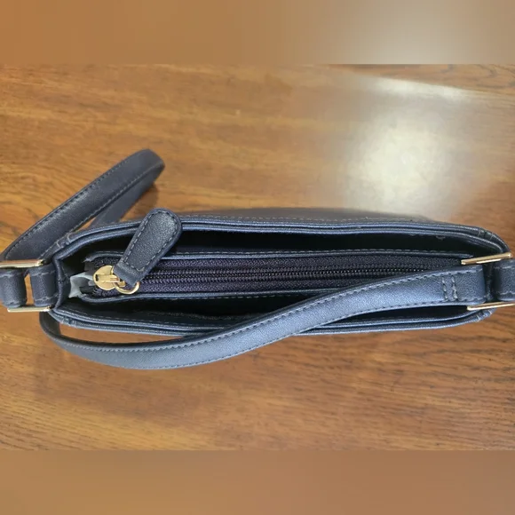 Vintage 90s Liz Claiborne Small Blue Leather Shoulder Bag Purse RARE FIND-EUC - Picture 5 of 11